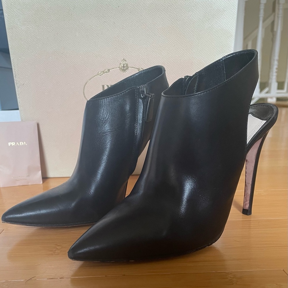 Prada slingback booties, size 36.5